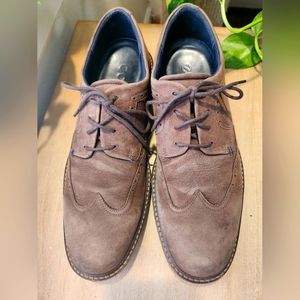 ECCO Men's Wingtip Oxford Suede Leather Brown Shoes Size EU 42 US 10